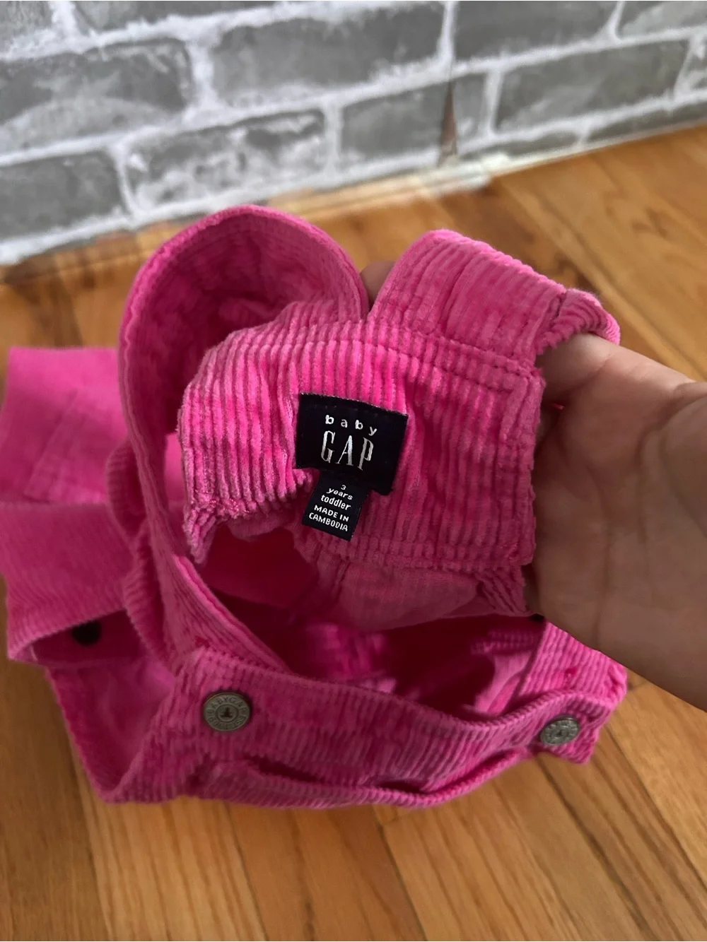 GAP Hot Pink Corduroy Overall Skirt